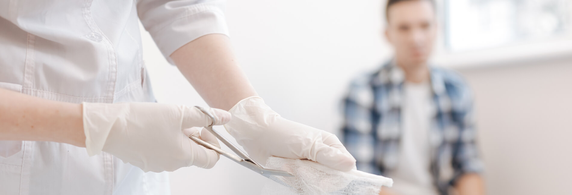 Nice Professional Nurse Holding Scissors